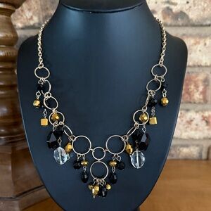Vintage Black and Gold statement necklace